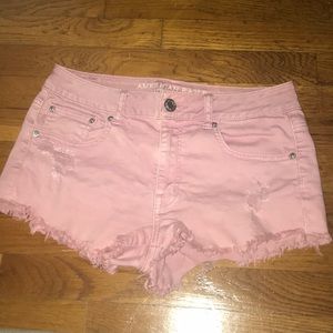 Salmon Jean Shorts